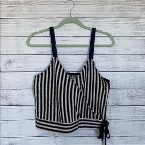 MADEWELL | Navy Cream Stripe Sleeveless Top